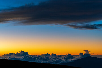 sunset in the mountains