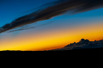 sunset in the mountains