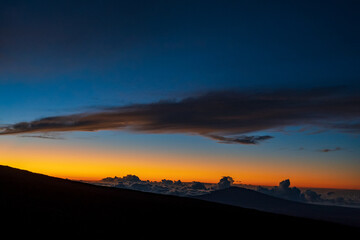 sunset in the mountains