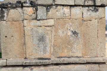 Masonry castle wall stone grunge texture.