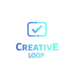 Creative loop logo, infinity sign, infinite object, arrow logo, modern connection, networking logo