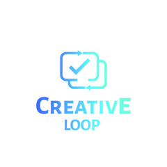 Creative loop logo, infinity sign, infinite object, arrow logo, modern connection, networking logo
