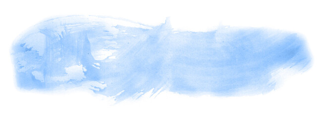 Fototapeta premium Abstract watercolor background hand-drawn on paper. Volumetric smoke elements. Blue color. For design, web, card, text, decoration, surfaces.