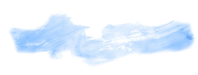 Fototapeta premium Abstract watercolor background hand-drawn on paper. Volumetric smoke elements. Blue color. For design, web, card, text, decoration, surfaces.