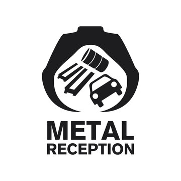 Vector Logo Reception And Utilization Scrap Metal