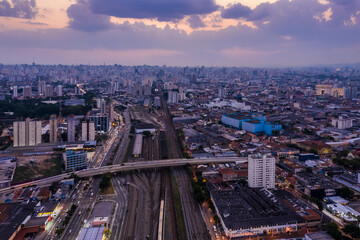 Obraz premium train station, in the east of the city of Sao Paulo, Brazil