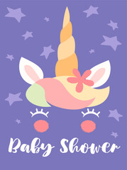 Happy birthday invitation or greeting card. Colorful and cute greeting card for children. Vector illustration