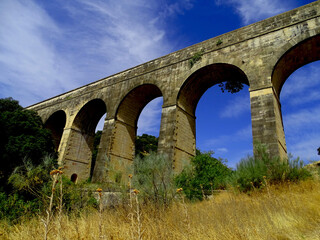 Perspectiva de un acueducto/Aqueduct in the middle of nature