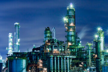 四日市コンビナート工場夜景