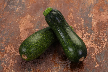 Raw ripe zucchini