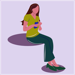 Set of pictures about freelancing, creative and it professions, education and reading. Work and study online. Gadgets, computer, phone, books. Boys and girls, students. Vector isolated image.