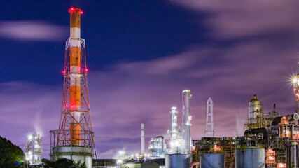 四日市コンビナート工場夜景
