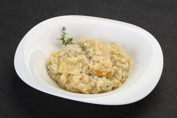 Risotto with pear and gorgonzola