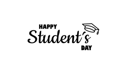 International student day icon. Education concept. Studying in university or college. Vector on isolated white background. EPS 10