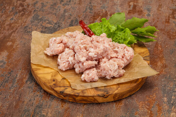Homemade pork minced meat for cooking