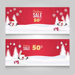 christmas sale banner promotion template. vector illustration