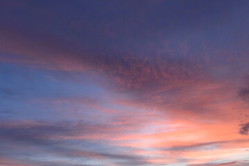 Fototapeta na wymiar Scenic color of the sky at sunset atmospheric nature