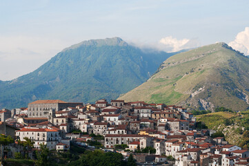 Fototapeta premium Aieta, district of Cosenza, Calabria, Italy, Europe, view of the village