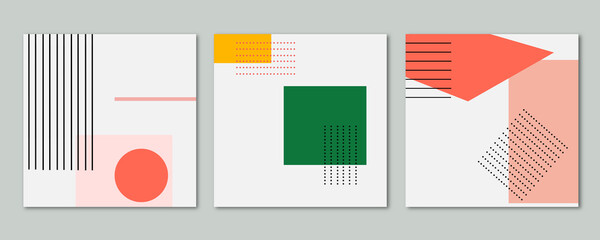 Notebook. Modern, trendy design set for social media. Contemporary art. Creative conceptual and colorful collage. Copyspace to insert your ad, text, image. Seamless styled. Watercolor, geometric