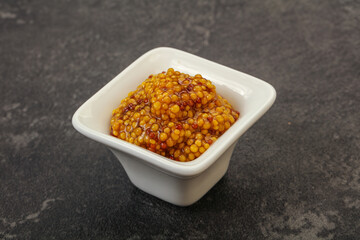 Dijon mustard sauce with seeds