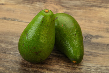 Two ripe exotic avocado vegetable
