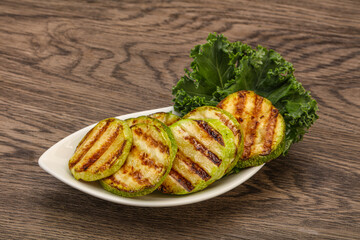 Vegan cuisine Grilled zucchini slices