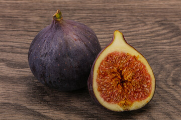 Sweet purple slice of fig