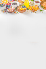 Various breakfast food concept