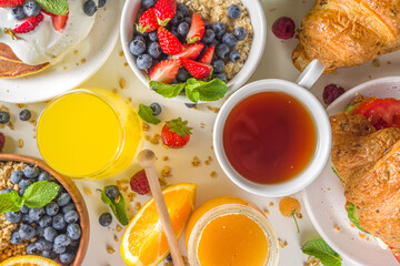 Various breakfast food concept