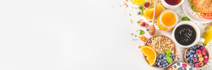 Various breakfast food concept