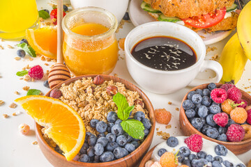 Various breakfast food concept