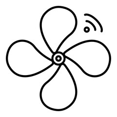Exhaust fan icon. Ventilator symbol.