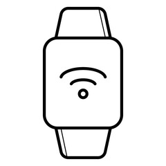 Smart watch icon symbol flat style vector