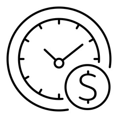 Time Money Icon vector illustration