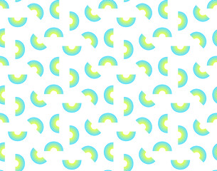Cute green and blue rainbow seamless pattern