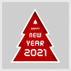 Happy new year 2021 greeting card