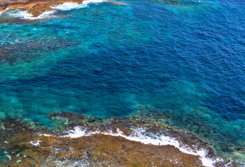 Eroded north west coast of Gran Canaria, Canary Islands, in Galdar municipality