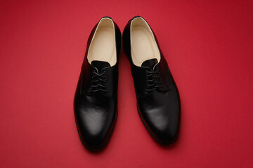 Male shoes. Derby. Men's fashion leather shoes