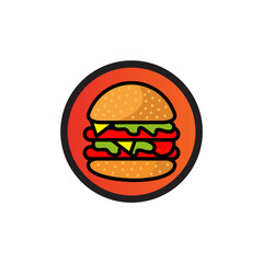 Burger company logo design template