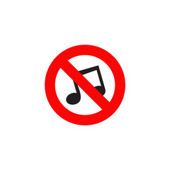 No Sound, No Voice or Mute icon logo design template