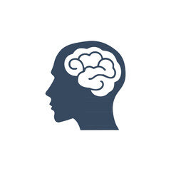 Head with brain icon symbol