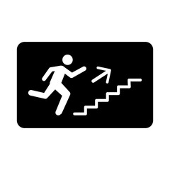 men climb stairs symbol vector