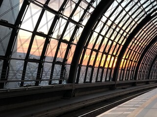 Beautiful sunrise at the station