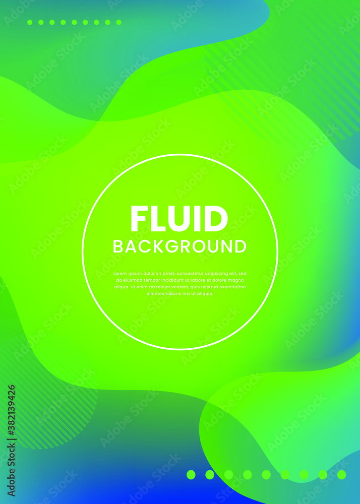 Poster realistic abstract 3d poster with fluid shapes on colorful background . isolated vector elements