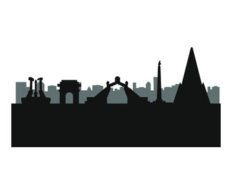 Obraz premium pyongyang city skyline in north korea