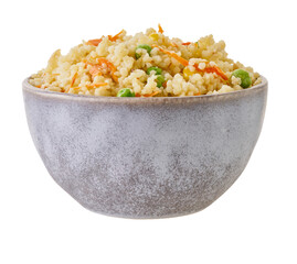 boiled couscous with clipping path