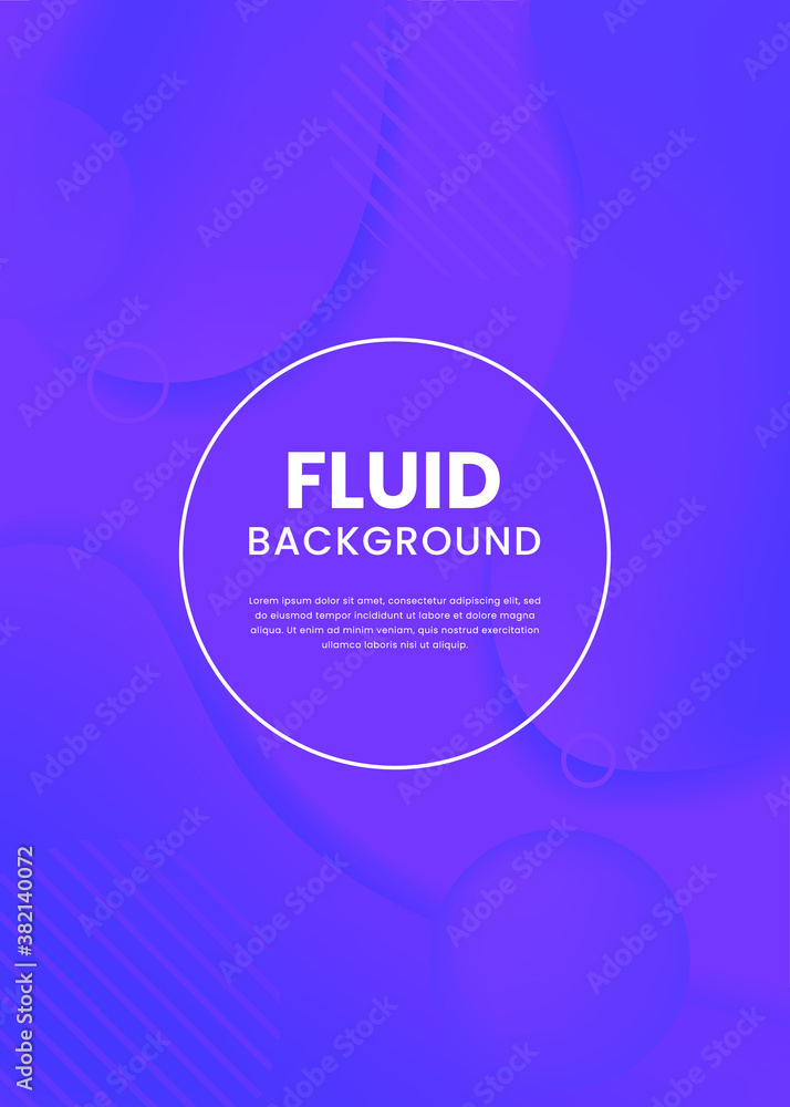 Poster realistic abstract 3d poster with fluid shapes on colorful background . isolated vector elements