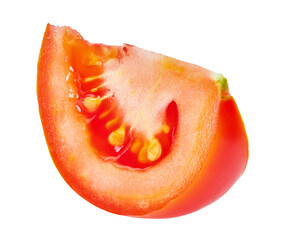 tomatoe slice on a white isolated background