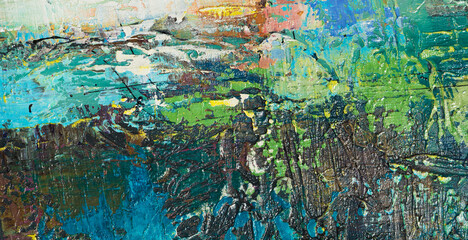 Oil painting texture, close up