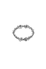 silver bracelet isolated on white